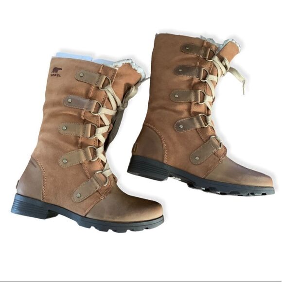 SOREL Emilie faux Fur lined Suede Laceup Boot - Picture 6 of 10